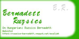 bernadett ruzsics business card